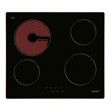 CATA Hob TN 604/B Vitroceramic, Number of burners/cooking zones 4, Touch, Black, Display