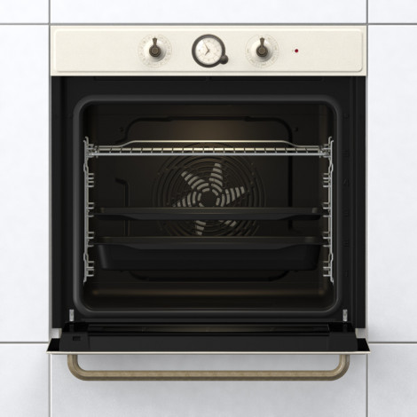 Gorenje Oven BOS67371CLI 77 L, Built in, EcoClean, Mechanical, Steam function, Height 59.5 cm, Width 59.5 cm, Beige