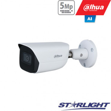 IP kamera cilindr. 5MP STARLIGHT AI, IR pašvietimas iki 50m, 1/2.7 2.8mm 98 , SMD, IVS, IP67, H.265