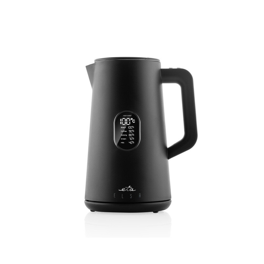 ETA Kettle Elsa ETA559790000 Electric, 1800 W, 1.5 L, Stainless steel, 360 rotational base, Black