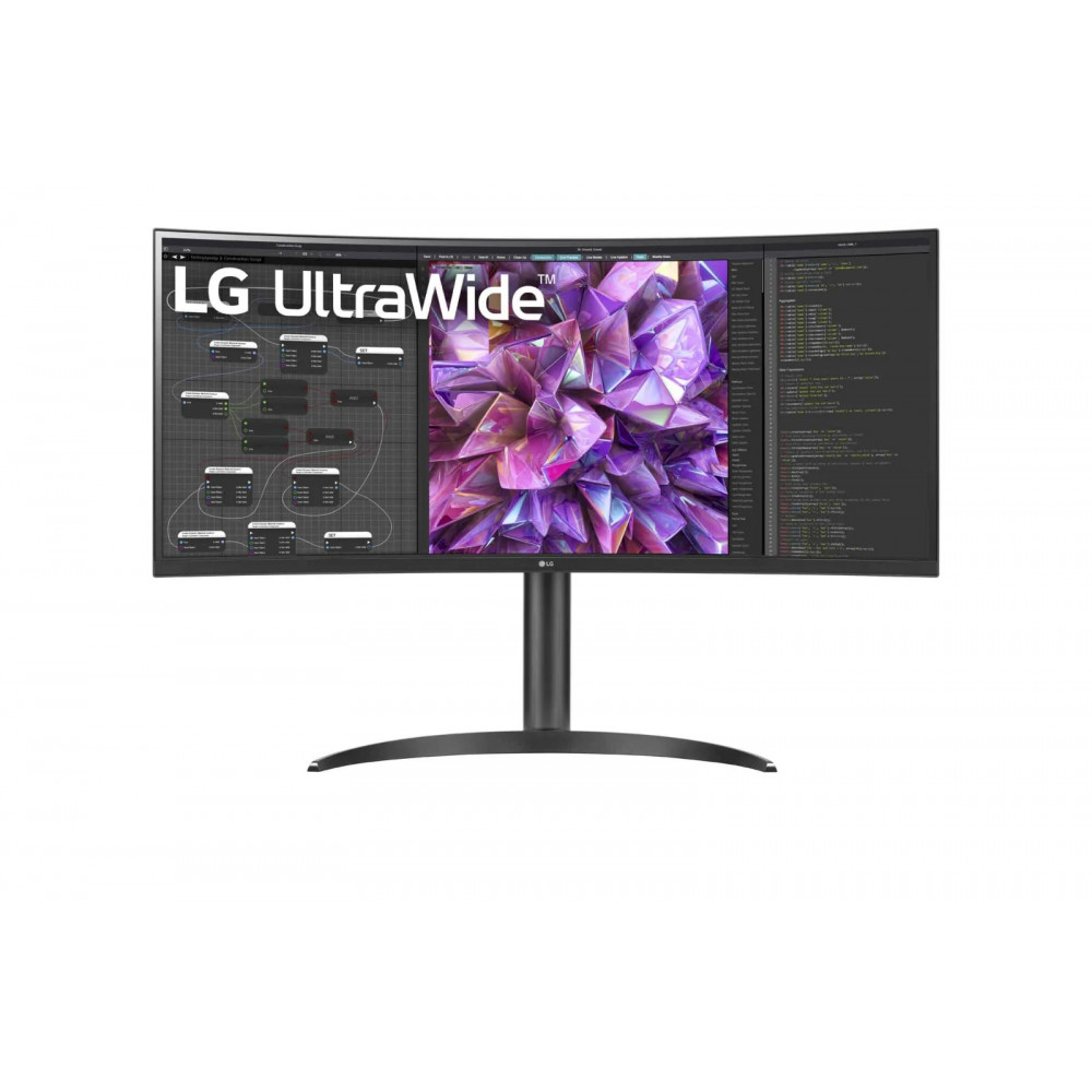 LG Curved Monitor 34WQ75C-B 34 ", IPS, QHD, 3440 x 1440, 21:9, 5 ms, 300 cd/m , Black, 60 Hz, HDMI ports quantity 2