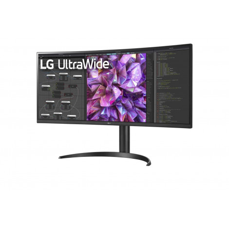 LG Curved Monitor 34WQ75C-B 34 ", IPS, QHD, 3440 x 1440, 21:9, 5 ms, 300 cd/m , Black, 60 Hz, HDMI ports quantity 2