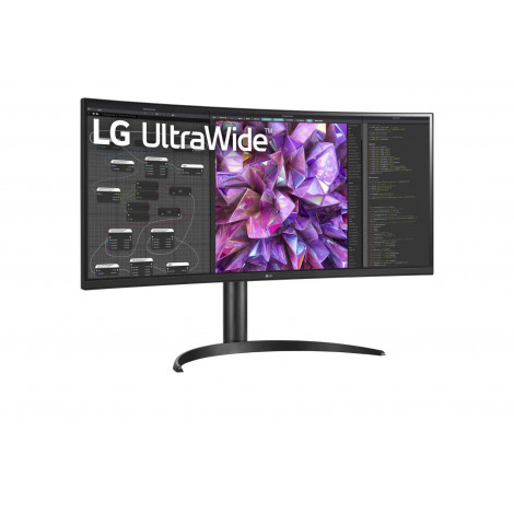 LG Curved Monitor 34WQ75C-B 34 ", IPS, QHD, 3440 x 1440, 21:9, 5 ms, 300 cd/m , Black, 60 Hz, HDMI ports quantity 2