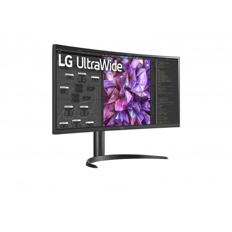 LG Curved Monitor 34WQ75C-B 34 ", IPS, QHD, 3440 x 1440, 21:9, 5 ms, 300 cd/m , Black, 60 Hz, HDMI ports quantity 2