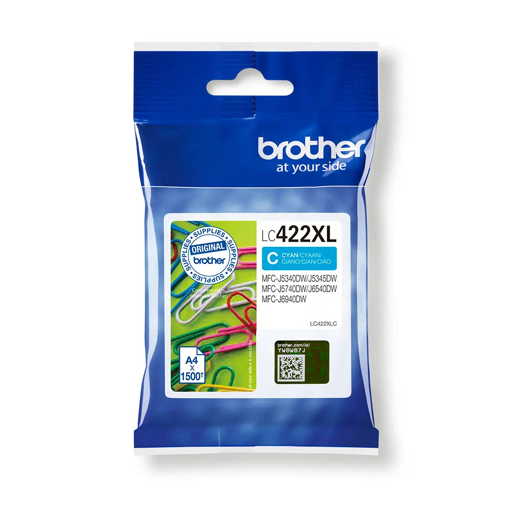 Brother LC422XLC Ink Cartridge, Cyan