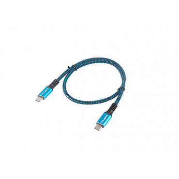 Lanberg USB-C to USB-C Cable, 0.5 m 8K/30Hz, Black/Blue