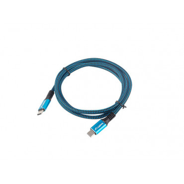 Lanberg USB-C to USB-C Cable, 1.2 m 8K/30Hz, Black/Blue