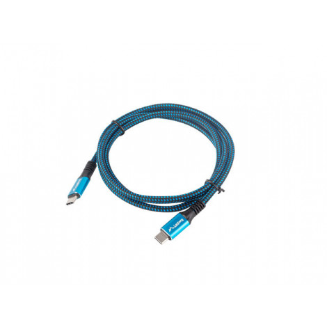 Lanberg USB-C to USB-C Cable, 1.2 m 8K/30Hz, Black/Blue