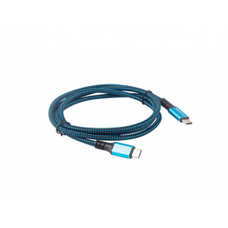 Lanberg USB-C to USB-C Cable, 1.2 m 8K/30Hz, Black/Blue