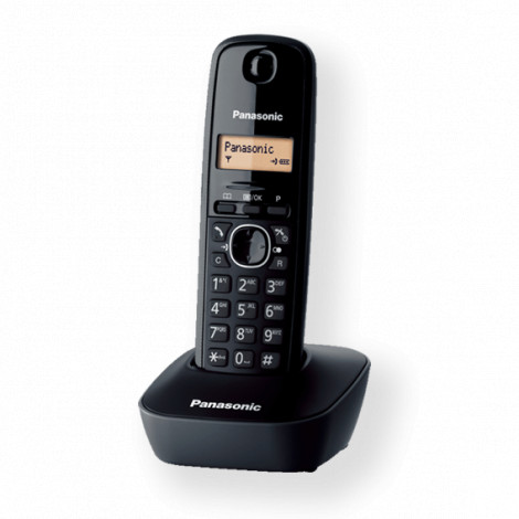 Panasonic Cordless KX-TG1611FXH Black, Caller ID, Wireless connection, Phonebook capacity 50 entries, Built-in display,