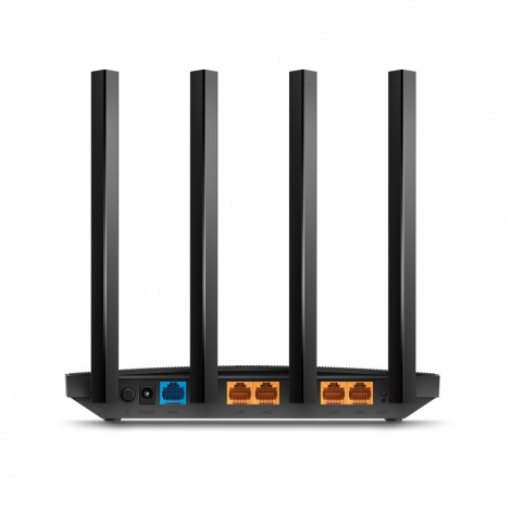TP-LINK Router Archer C6 802.11ac, 300+867 Mbit/s, 10/100/1000 Mbit/s, Ethernet LAN (RJ-45) ports 4, MU-MiMO Yes, Antenna type 4