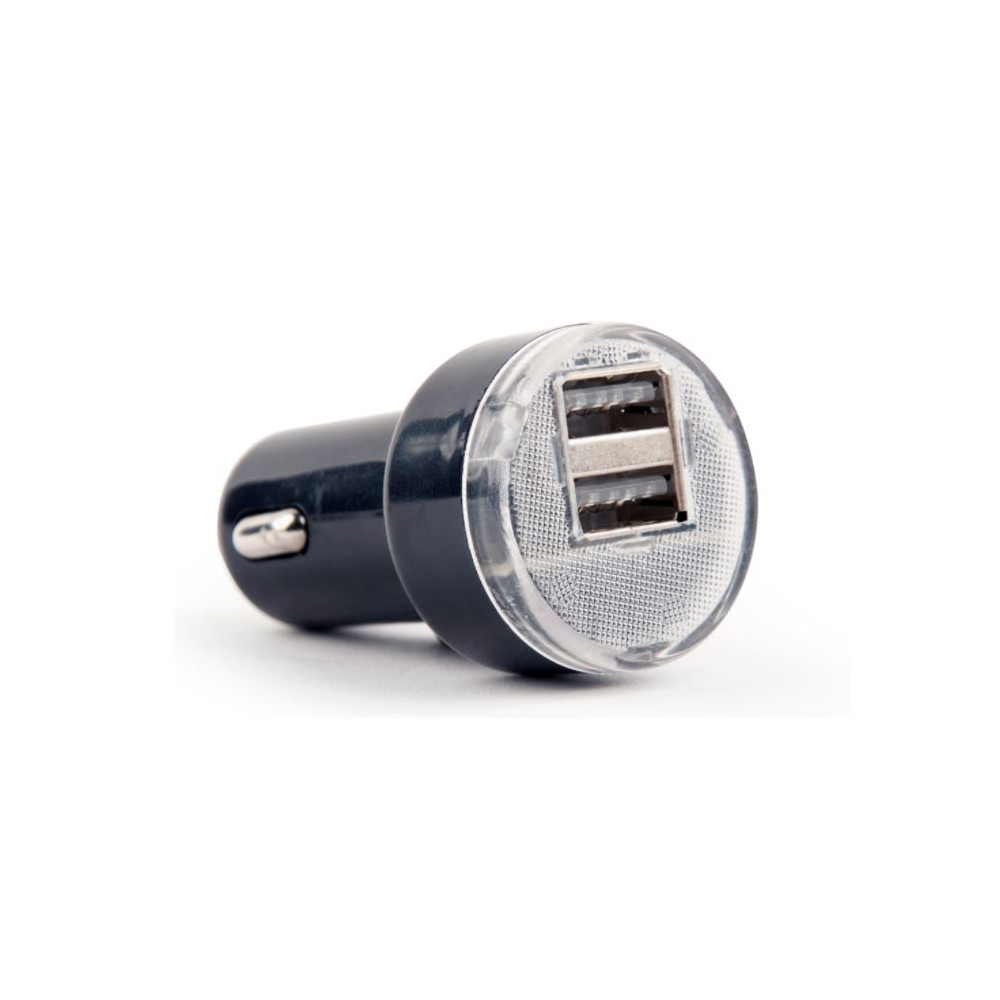 EnerGenie 2-port USB car charger EG-U2C2A-CAR-02 Black, 2.1 A