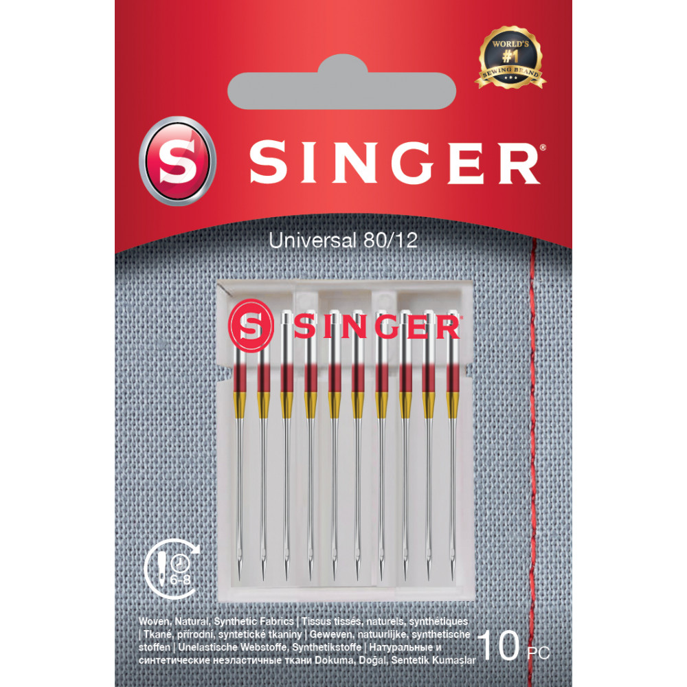 Singer Universal Needle for Woven Fabrics 80/12 10PK