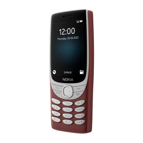 Nokia 8210 Red, 2.8 ", TFT LCD, 240 x 320, Unisoc, T107, Internal RAM 0.048 GB, 0.128 GB, microSDHC, Dual SIM, Main camera 0.3 M