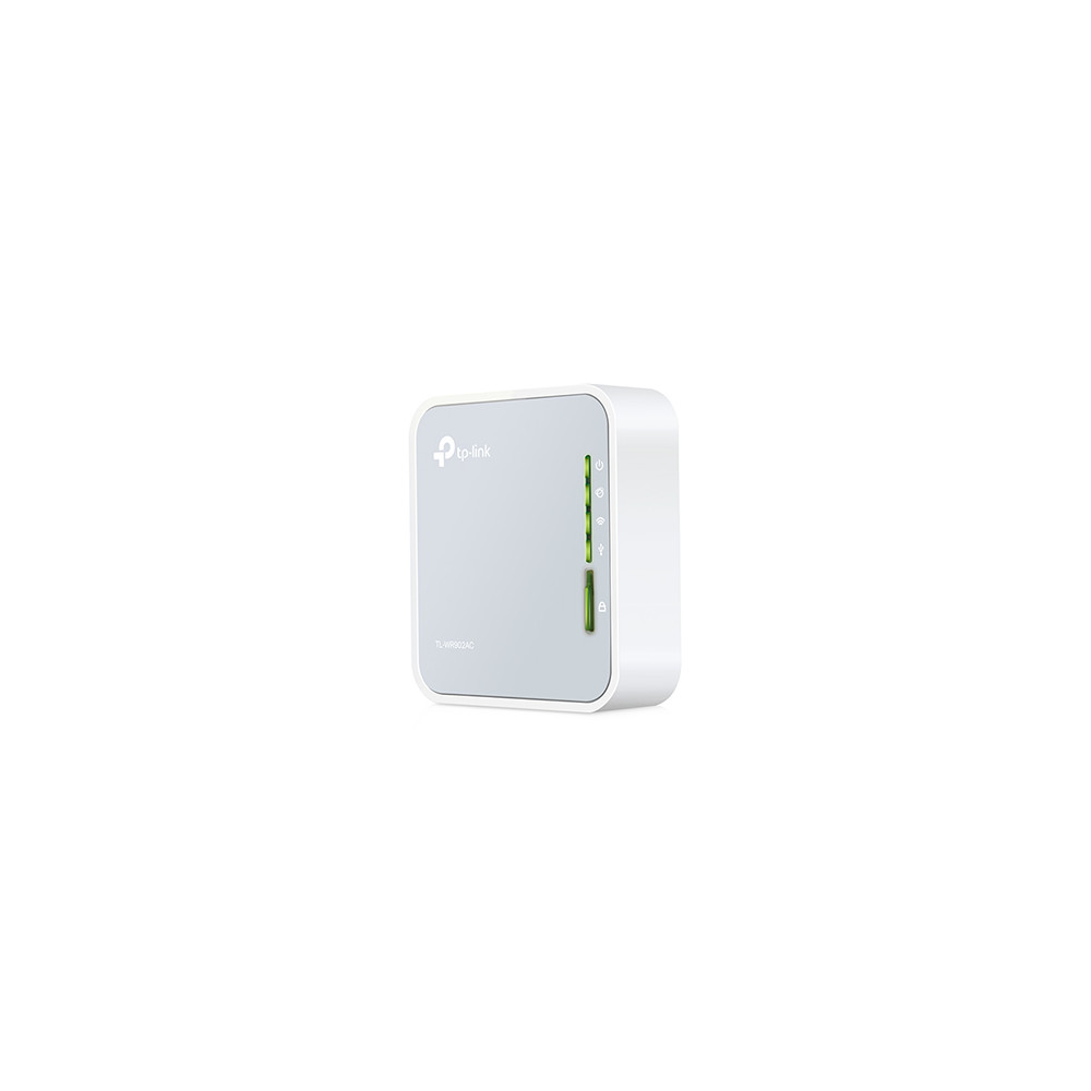 TP-LINK Router TL-WR902AC 802.11ac, 300+433 Mbit/s, 10/100 Mbit/s, Ethernet LAN (RJ-45) ports 1, Antenna type 3xInternal, 1x USB