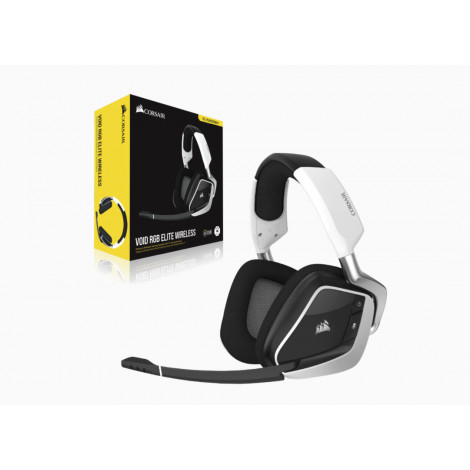 Corsair Premium Gaming Headset VOID RGB ELITE Built-in microphone, Black/White, Over-Ear