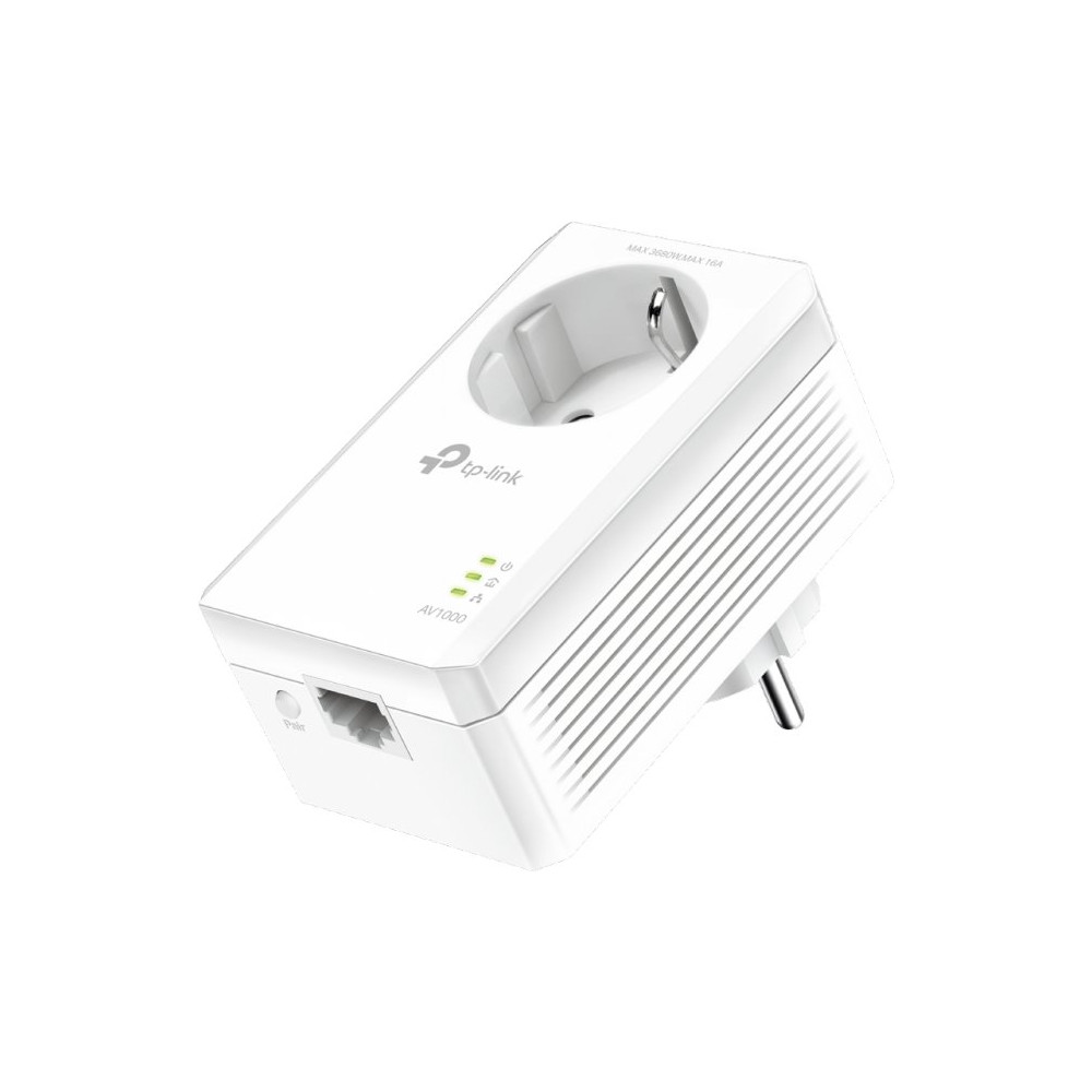 TP-LINK AV1000 Gigabit Passthrough Powerline Adapter TL-PA7017P 1000 Mbit/s, Ethernet LAN (RJ-45) ports 1, No Wi-Fi, Extra socke