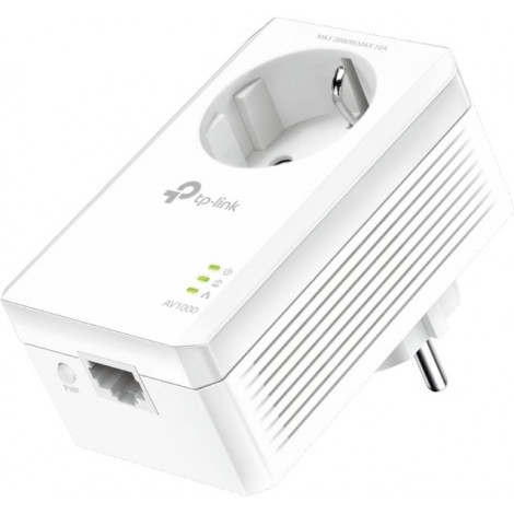 TP-LINK AV1000 Gigabit Passthrough Powerline Adapter TL-PA7017P 1000 Mbit/s, Ethernet LAN (RJ-45) ports 1, No Wi-Fi, Extra socke