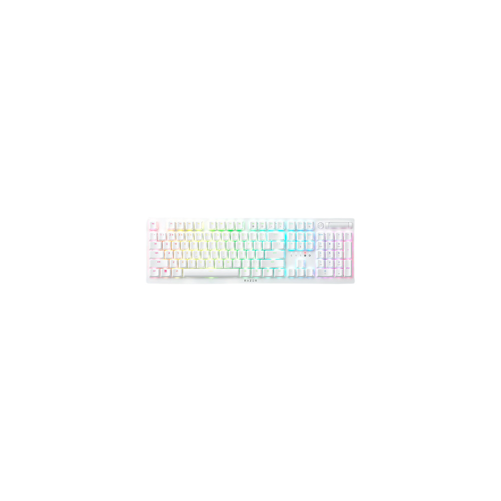 Razer Optical Gaming Keyboard Deathstalker V2 Pro RGB LED light, US, Wireless, White, Purple Switch