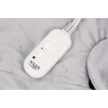 Adler Electric heating pad AD 7403 Number of heating levels 2, Number of persons 1, Washable, Remote control, Grey