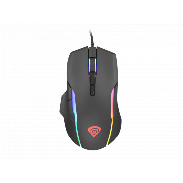 GENESIS Xenon 220 Gaming Mouse, 500 - 6400DPI, Wired, Black