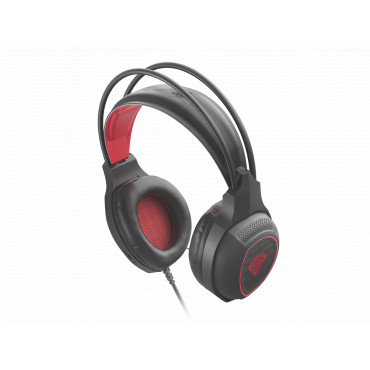 Genesis RADON 300 Gaming Headset, Built-in microphone, Black/Red