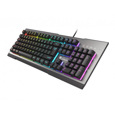 Genesis Rhod 500 Gaming keyboard, RGB LED light, US, Silver/Black, Wired