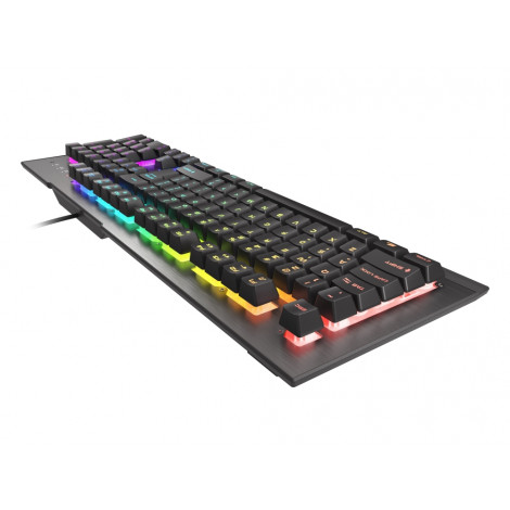 Genesis Rhod 500 Gaming keyboard, RGB LED light, US, Silver/Black, Wired