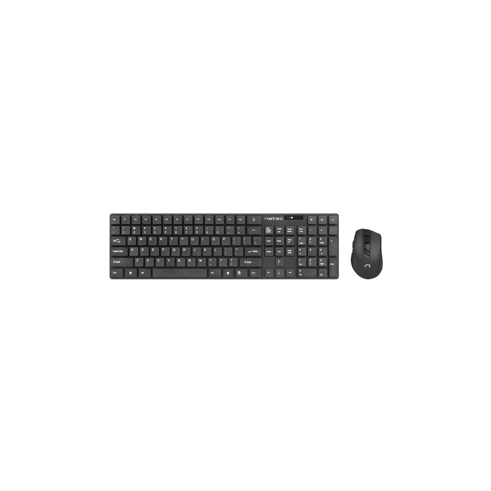 Natec Keyboard and Mouse Stringray 2in1 Bundle Keyboard and Mouse Set, Wireless, US, Black