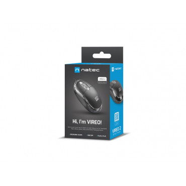 Natec Mouse, Vireo 2, Wired, 1000 DPI, Optical, Black