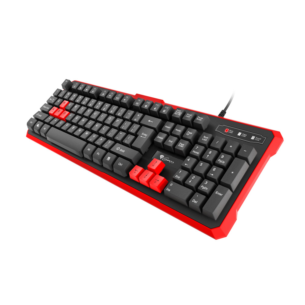 GENESIS RHOD 110 Gaming Keyboard, US Layout, Wired, Red