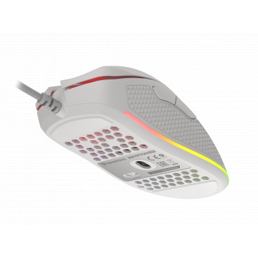 Genesis Gaming Mouse Krypton 555 Wired, 8000 DPI, USB 2.0, White