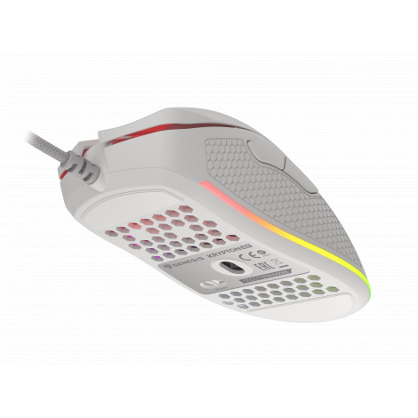 Genesis Gaming Mouse Krypton 555 Wired, 8000 DPI, USB 2.0, White