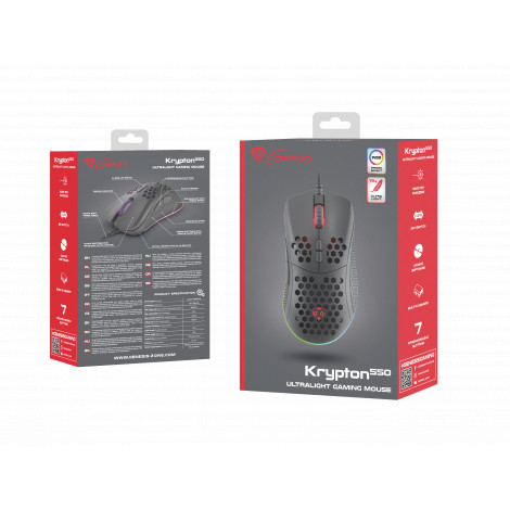 Genesis Gaming Mouse with Software Krypton 550 Wired, Black