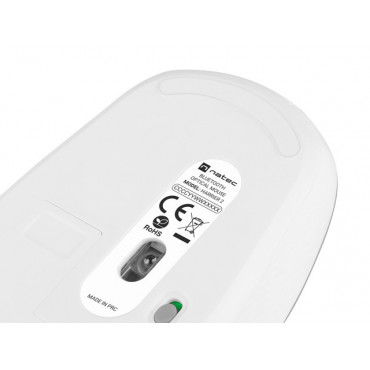 Natec Mouse Harrier 2 Wireless, White/Grey, Bluetooth