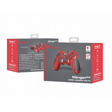 GENESIS Mangan 200 Gamepad, Red, Wired