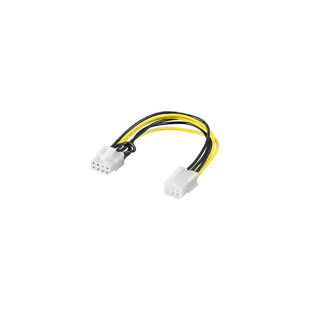 Goobay 93635 Power cable/adapter for PC graphics card PCI-E/PCI Express 6-pin to 8-pin, 0.2m