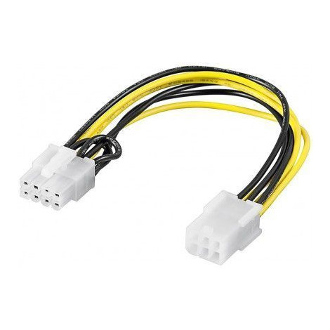 Goobay 93635 Power cable/adapter for PC graphics card PCI-E/PCI Express 6-pin to 8-pin, 0.2m
