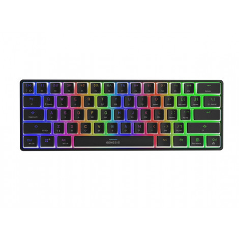 Genesis THOR 660 RGB Gaming keyboard, RGB LED light, US, Black, Wireless/Wired, Wireless connection, Gateron Red Switch