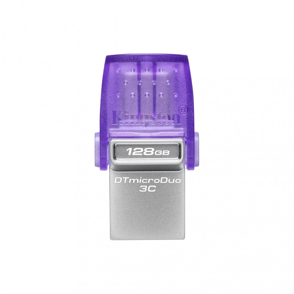 Kingston DataTraveler DT Micro Duo 3C 128 GB, USB Type-C and Type-A, Purple