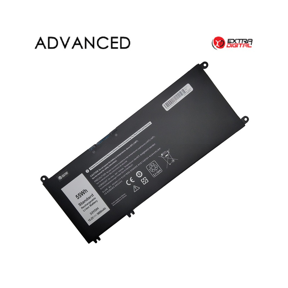 Nešiojamo kompiuterio baterija DELL 33YDH, 55Wh, Extra Digital Advanced