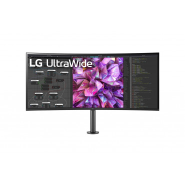 LG Curved Monitor with Ergo Stand 38WQ88C-W 38 ", IPS, UHD, 3840 x 1600, 21:9, 5 ms, 300 cd/m , 60 Hz, HDMI ports quantity 2