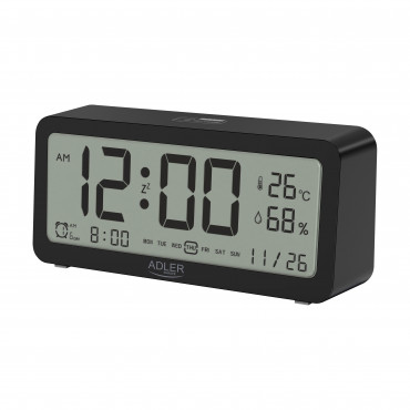 Adler Alarm Clock AD 1195b Black, Alarm function