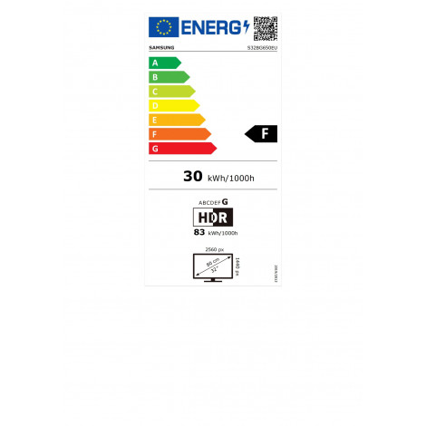 Samsung Curved Monitor LS32BG650EUXEN 32 ", VA, QHD, 2560 x 1440, 16:9, 1 ms, 350 cd/m , Black, 240 Hz, HDMI ports quantity 2