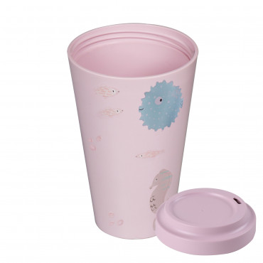 Stoneline Awave Coffee-to-go cup 21956 Capacity 0.4 L, Material Silicone/rPET, Rose