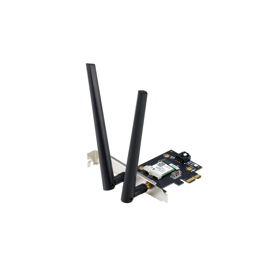 Asus AX1800 Dual-Band Bluetooth 5.2 PCIe Wi-Fi Adapter PCE-AX1800 802.11ax, 574+1201 Mbit/s, MU-MiMO Yes, No mobile broadband, A