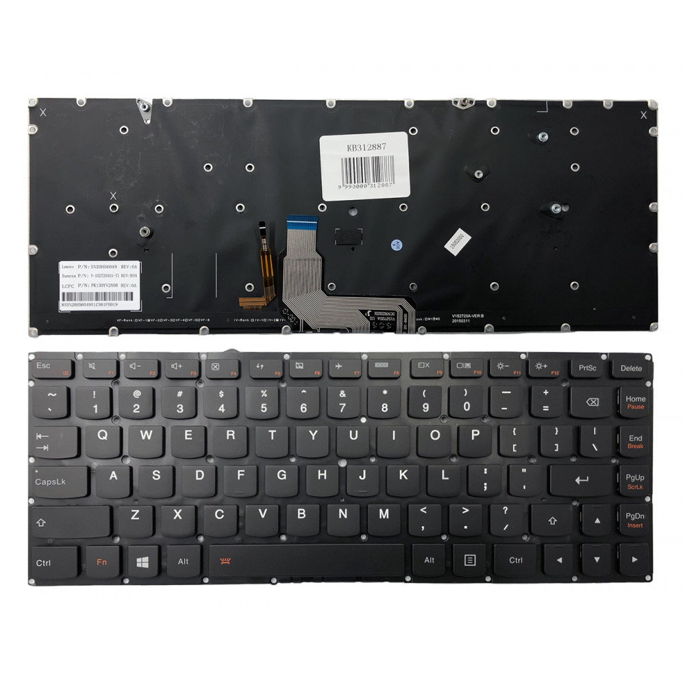 Klaviatūra LENOVO: ThinkPad Yoga 4 Pro Yoga 900 900-13ISK 900S-13ISK