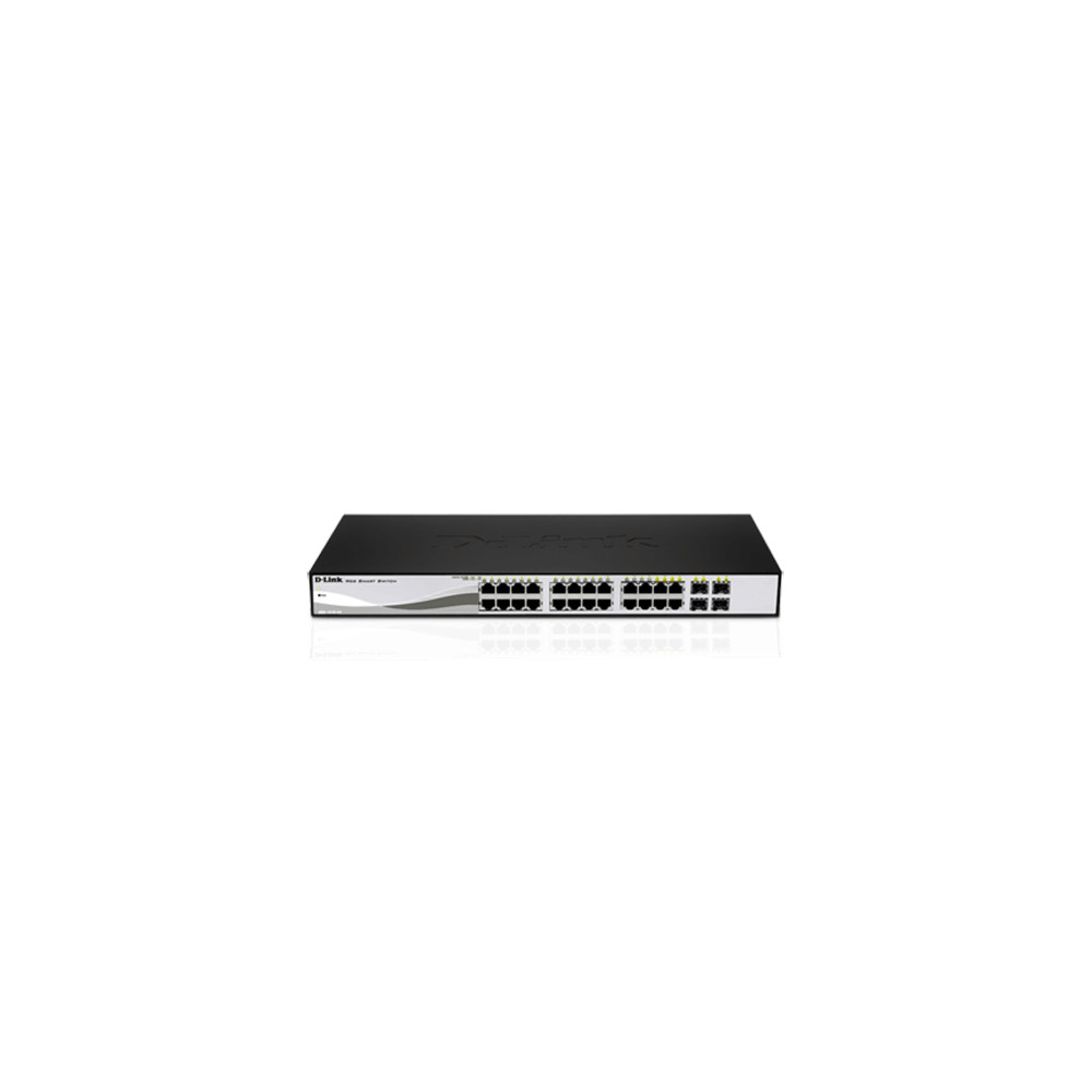 D-LINK DGS-1210-20, Gigabit Smart Switch with 16 10/100/1000Base-T ports and 4 Gigabit MiniGBIC (SFP) ports, 802.3x Flow Control