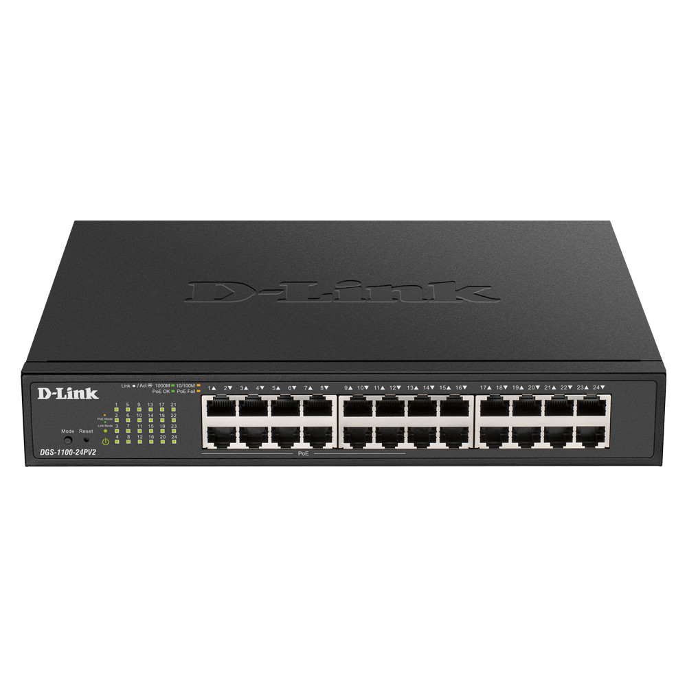 D-Link Smart Switch DGS-1100-24PV2 Managed, Rack Mountable, PoE ports quantity 12, Ethernet LAN (RJ-45) ports 24