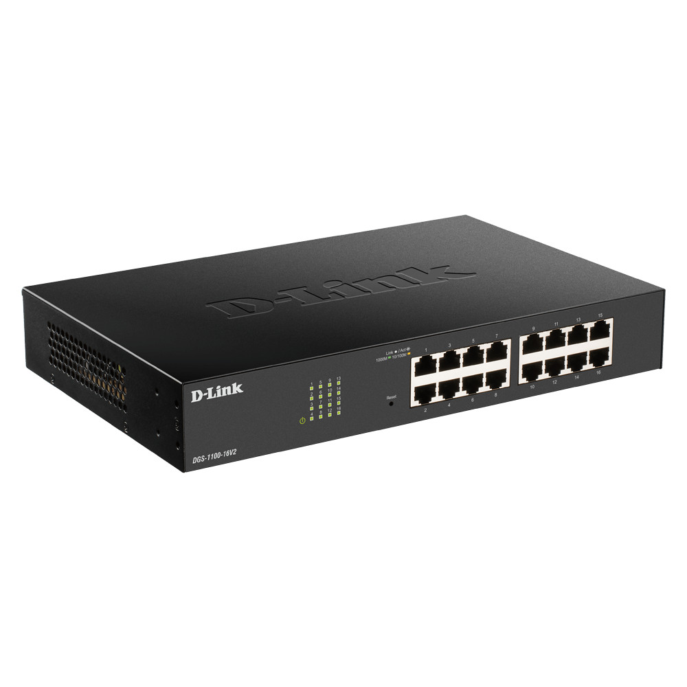 D-Link Smart Managed Switch DGS-1100-16V2 Managed, Desktop, Power supply type External, Ethernet LAN (RJ-45) ports 16